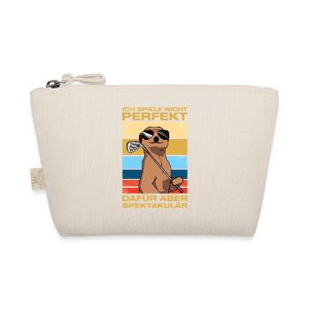 I don't play perfectly Golfer Golf Golfing - Organic Pouch - nature - Front