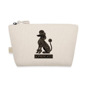 Golden Sophisticated Poodle Dog - Organic Pouch - nature - Front