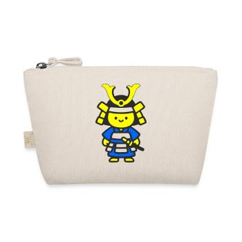 Samouraï Kawaii en Bleu - Trousse biologique - nature - Devant