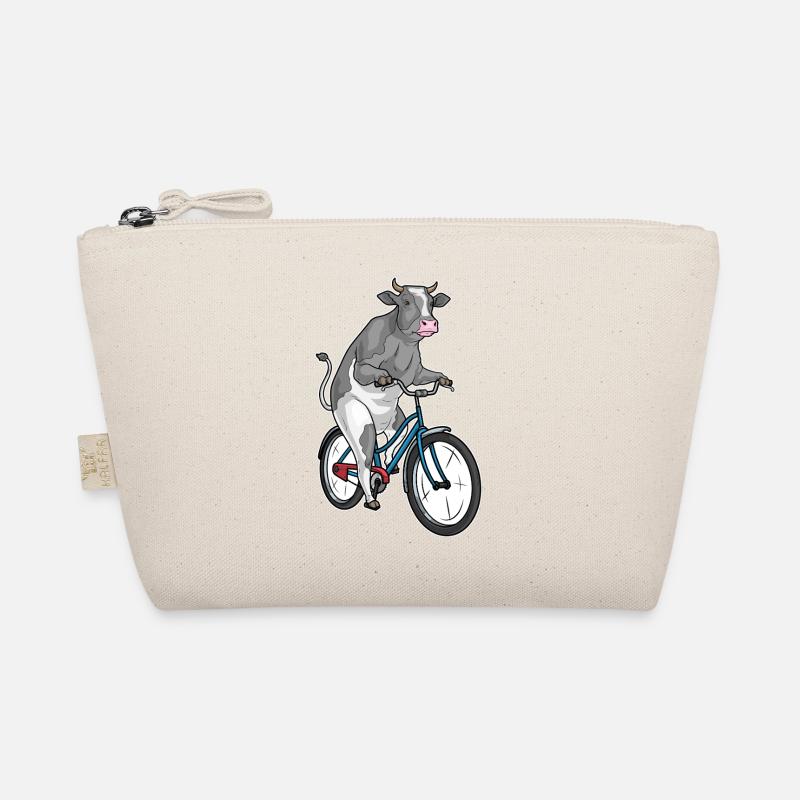 Kuh Fahrrad - Bio-Täschchen - Natur