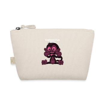 Cartoon Monkey Playtime - Organic Pouch - nature - Front
