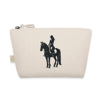 Equine and Horse - Cool Silhouette Logo - Organic Pouch - nature - Front