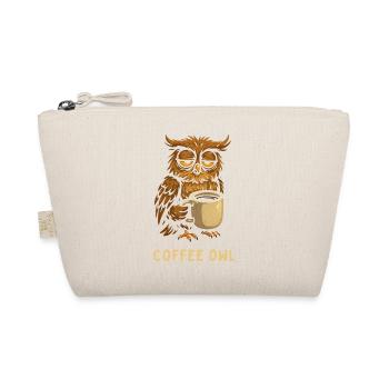 Coffee Owl - Kaffee Eule mit Becher Espresso  - Bio-Täschchen - Natur - Vorne