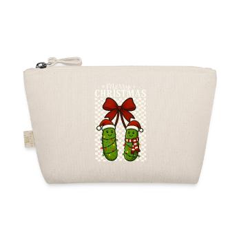 Mignon Joyeux Noël Cornichons Vacances Design - Trousse biologique - nature - Devant