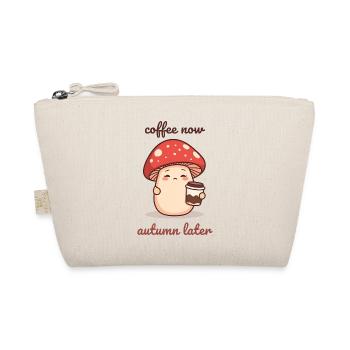 Champignon Kawaii avec tasse à café Automne Fatigué - Trousse biologique - nature - Devant