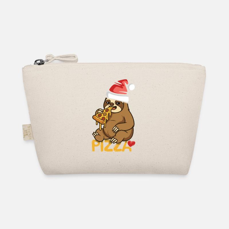 Sloth eating pizza Christmas design Organic Pouch