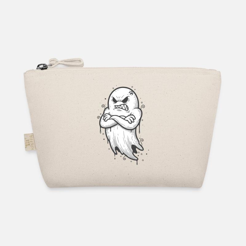 Halloween Geist mit verschränkten Armen Bio-Täschchen