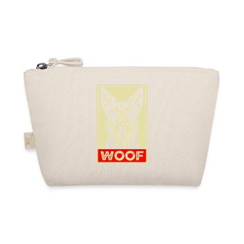 WOOF Propaganda Poster Dog Lover Funny Dog - Bio-Täschchen - Natur - Vorne