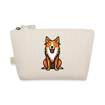 Border Collie Dog Halloween Zombie - Organic Pouch - nature - Front