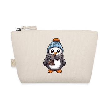 Penguin Comic Cute Winter - Organic Pouch - nature - Front