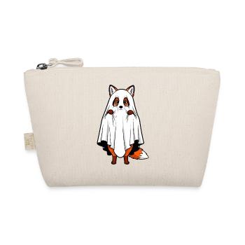 Funny Halloween Fox Ghost Cartoon Spooky - Organic Pouch - nature - Front