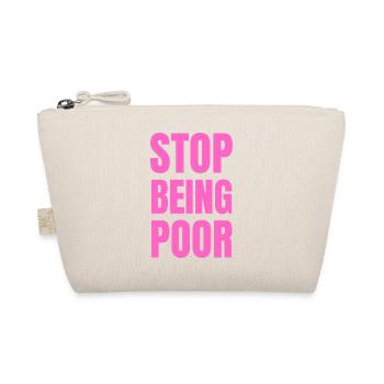 Stop Being Poor Y2K Aesthetic Trendy Pink - Trousse biologique - nature - Devant