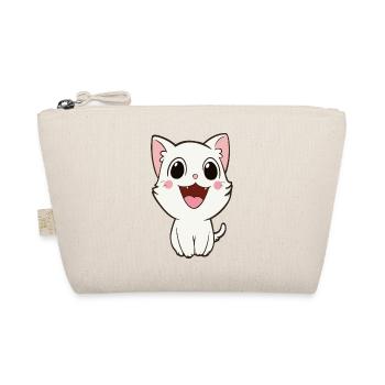 Mascotte de chaton blanc ludique - Trousse biologique - nature - Devant