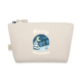 Merry Christmas Winter Forest Illustration - Organic Pouch - nature - Front