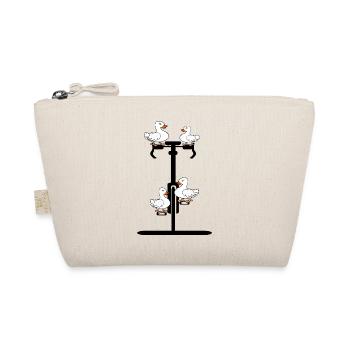 CYCLING GOOSE GEESE BIKE FAMILY - Organic Pouch - nature - Front