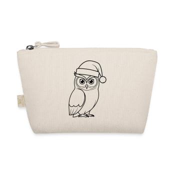 Christmas Owl Cartoon Illustration - Organic Pouch - nature - Front