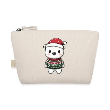 Polar Bear Christmas - Organic Pouch - nature - Front