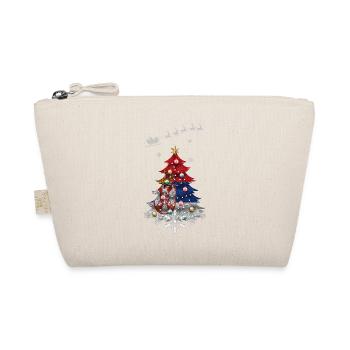 Christmas tree with Serbian flag - Organic Pouch - nature - Front