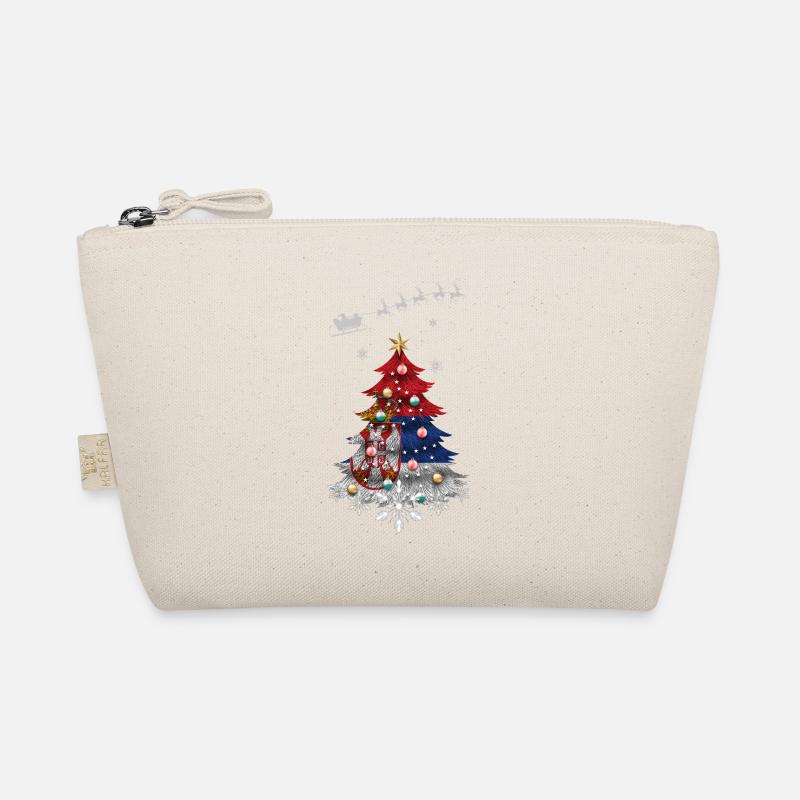 Christmas tree with Serbian flag Organic Pouch