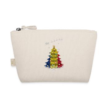 Christmas tree with Romania flag - Organic Pouch - nature - Front