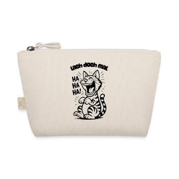 Lustiges Katzen Weihnachtsgeschenk Lach doch mal - Bio-Täschchen - Natur - Vorne