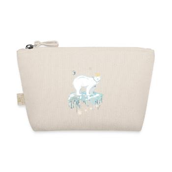 Majestätischer Eisbär mit Krone auf Eisscholle - Organic Pouch - nature - Front