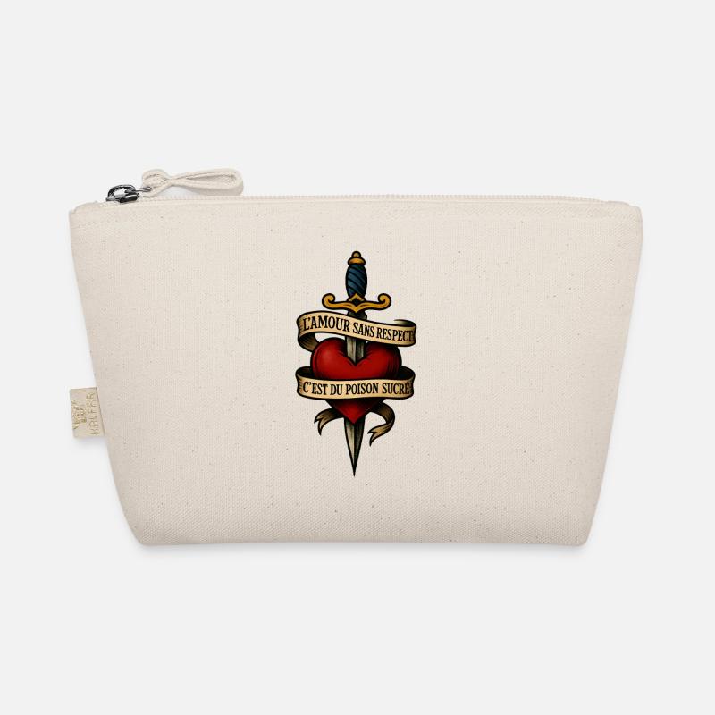 Vintage Love Poison Dagger Heart Organic Pouch