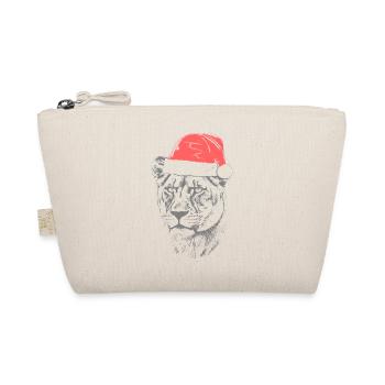 Lioness Christmas Hat - Organic Pouch - nature - Front