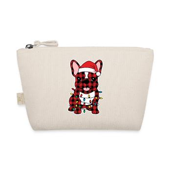 Chien Bouledogue Français Noël Plaid - Trousse biologique - nature - Devant