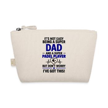 Heart + Padel – Super Dad Padel Player - Organic Pouch - nature - Front