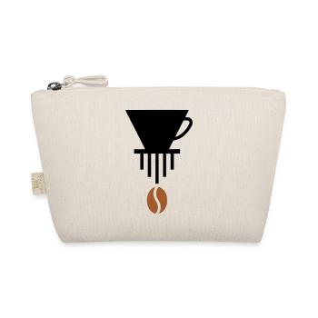 Pour-Over-Love: Minimalist Barista Icon - Organic Pouch - nature - Front