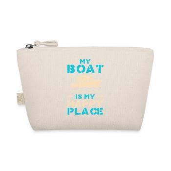 Boat as a happy place – maritime motif - Organic Pouch - nature - Front
