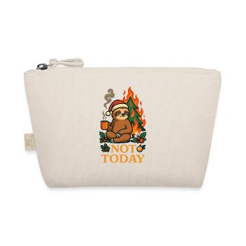 Not Today Chill Sloth Funny T-Shirt - Organic Pouch - nature - Front