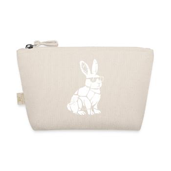 Bunny Sunglasses Grunge Cracked Vector - Organic Pouch - nature - Front