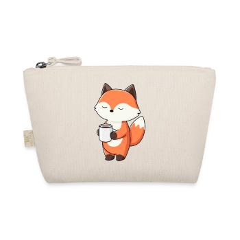 Fuchs mit Kaffeetassen-Zauber - Bio-Täschchen - Natur - Vorne