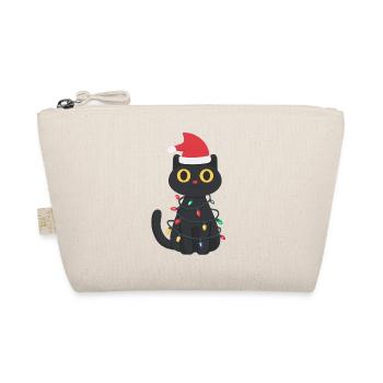 Chat noir à la lueur des lumières - Trousse biologique - nature - Devant