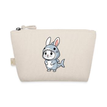 Cute Bunny Costume Shark Megalodon Carnival Carnival - Organic Pouch - nature - Front