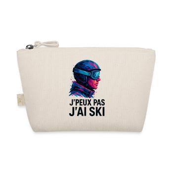 I can't I ski - Organic Pouch - nature - Front