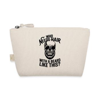 Who Needs Hair With A Beard Like This Bart Glatze - Organic Pouch - nature - Front