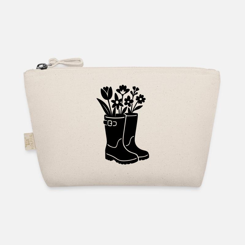 Frühlingsstiefel mit Blumen Bio-Täschchen