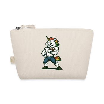 Unicorn Football Player Fantasy Sports Art - Organic Pouch - nature - Front