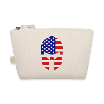 Spartanischer Helm USA - Bio-Täschchen - Natur - Vorne