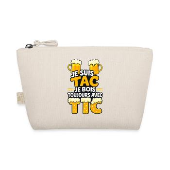 Ich bin TAC Ich trinke immer mit ICT - Bio-Täschchen - Natur - Vorne