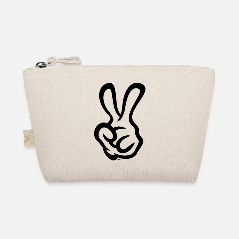 Victory Handzeichen (Linke Hand / 1C) Bio-Täschchen