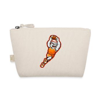 Bulldog Football Touchdown Mascot - Organic Pouch - nature - Front
