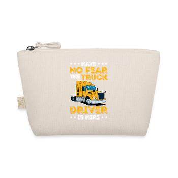 No Fear Truck Driver Retro Semi Trailer Art - Organic Pouch - nature - Front