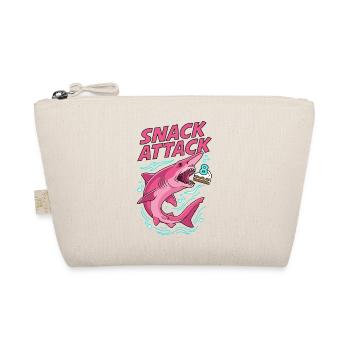 Snack Attack 8. Geburtstag Hai - Bio-Täschchen - Natur - Vorne