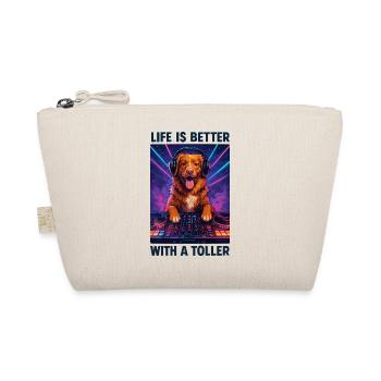Nova Scotia Great DJ Dog Funny Positive Gift - Organic Pouch - nature - Front