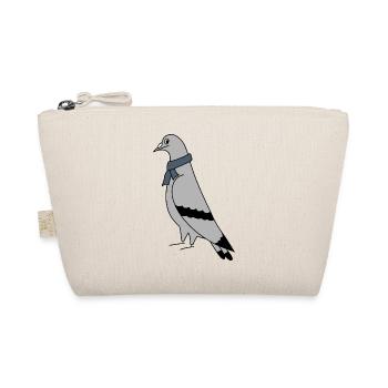 Pigeon with Scarf – Urban Minimal Illustration - Organic Pouch - nature - Front
