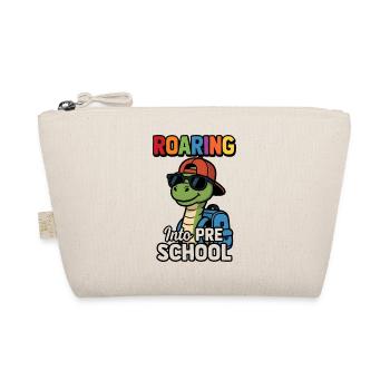 Roaring into Preschool Dinosaur Back to School - Organic Pouch - nature - Front